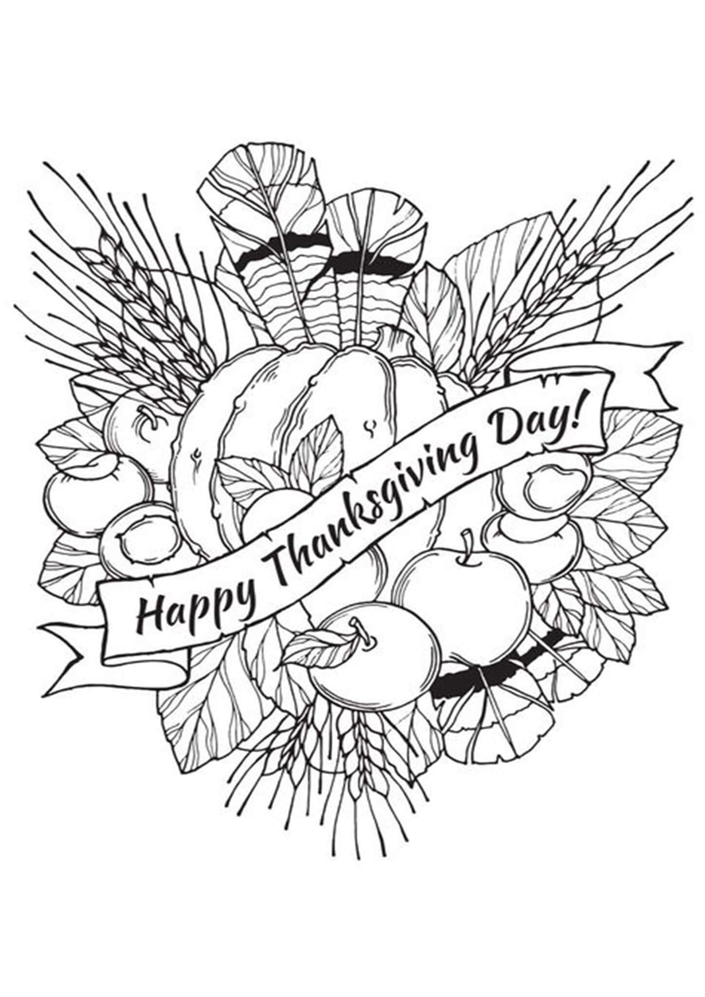thanksgiving coloring pages
