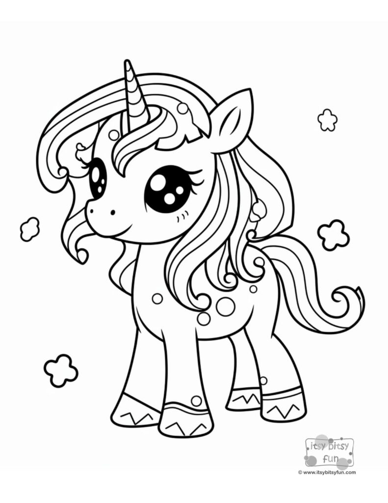 free unicorn coloring pages