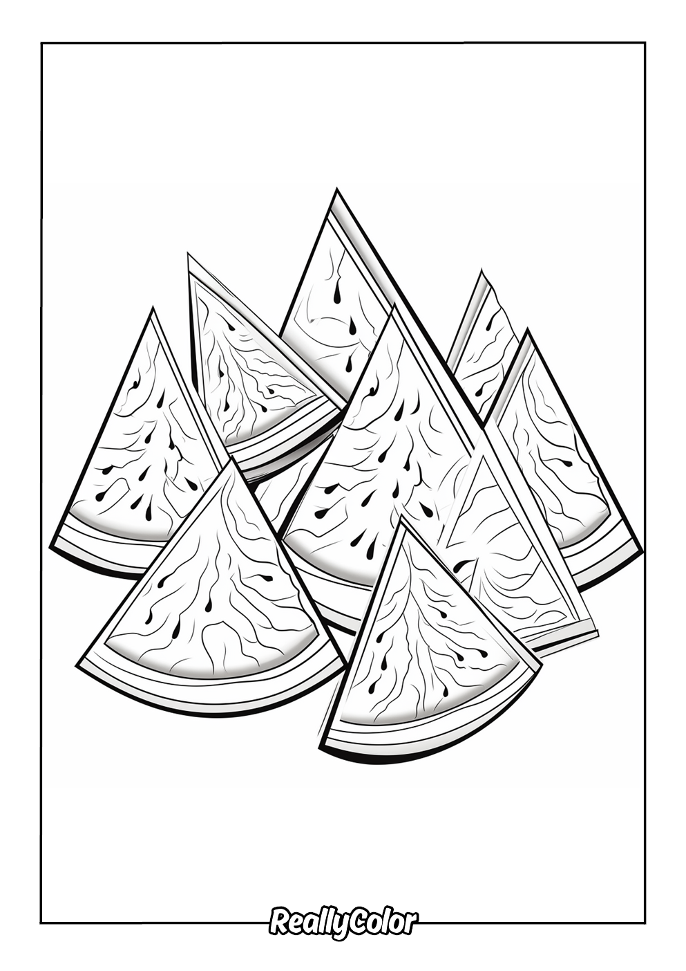 watermelon coloring page