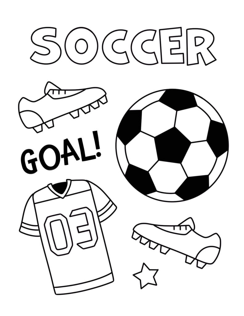 soccer coloring pages