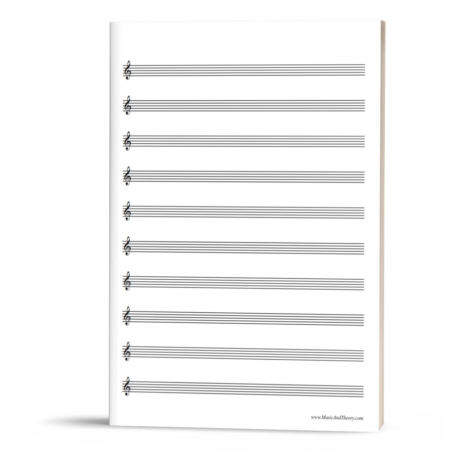 FREE Treble Clef Manuscript Paper Treble Staff Paper MusicAndTheory