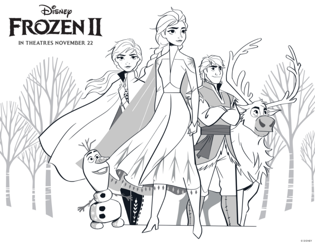 frozen anna and elsa coloring pages