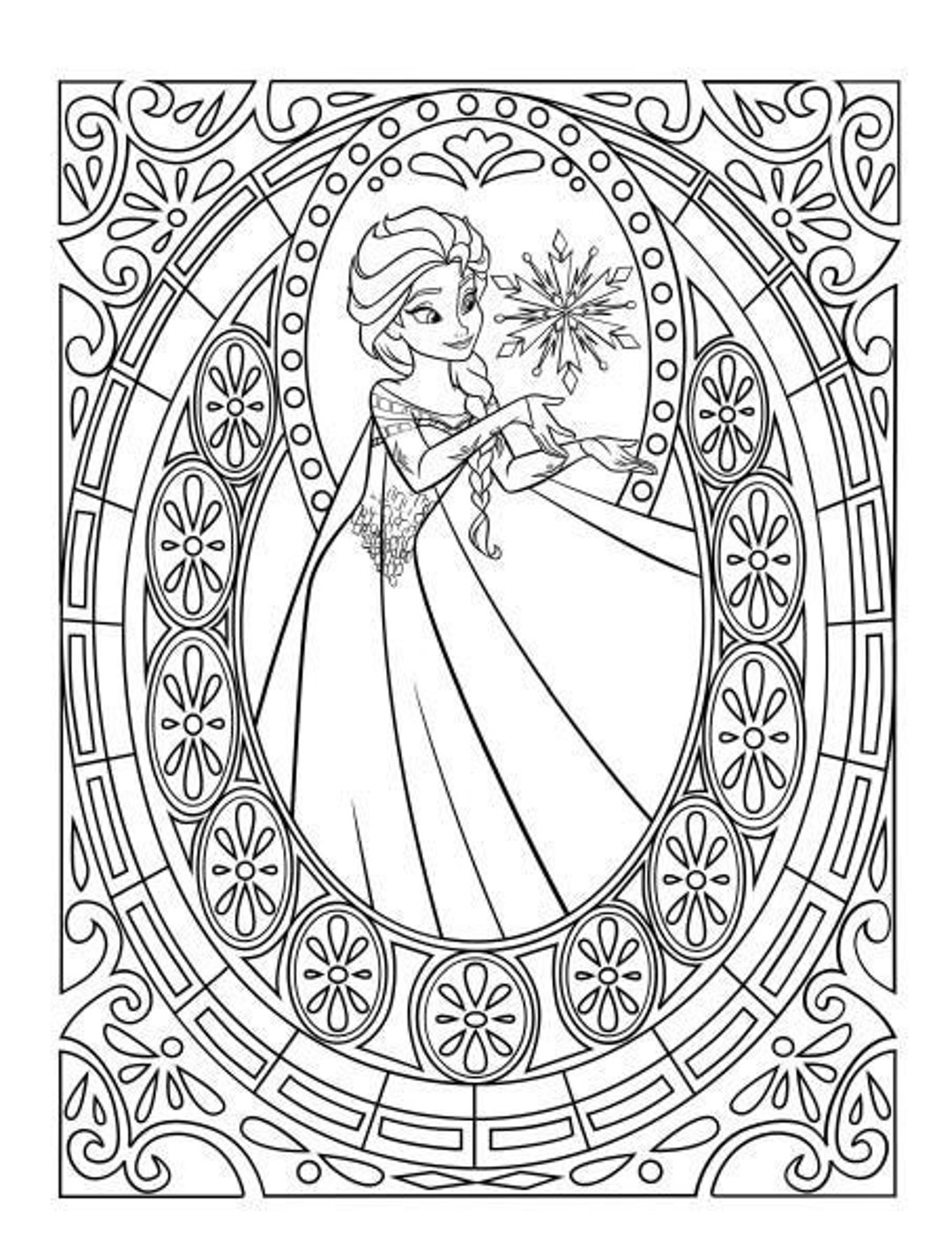 disney elsa coloring pages