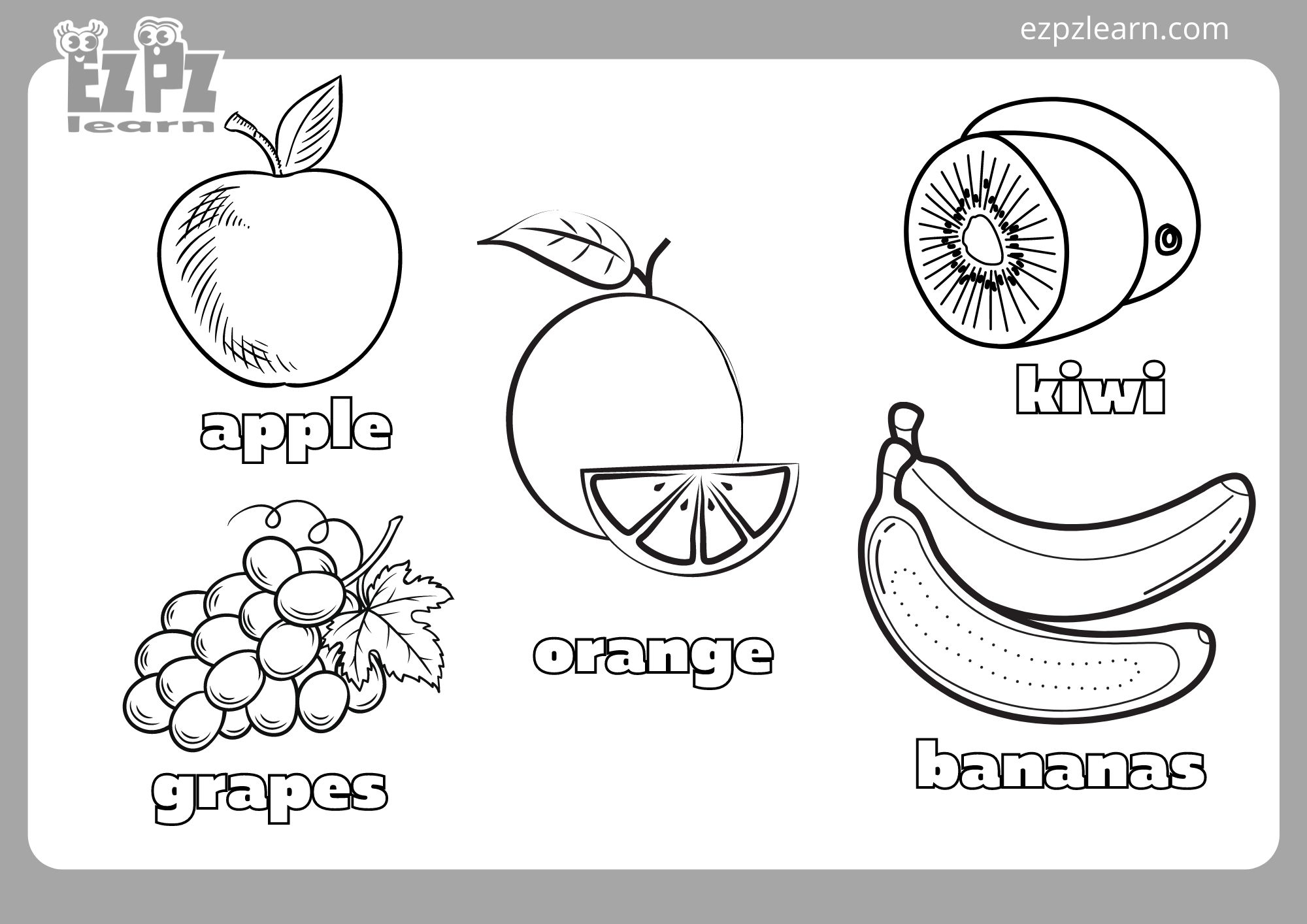 fruits for coloring pages fruits for coloring pages