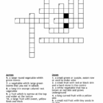 FRUIT VEGETABLES Crossword WordMint