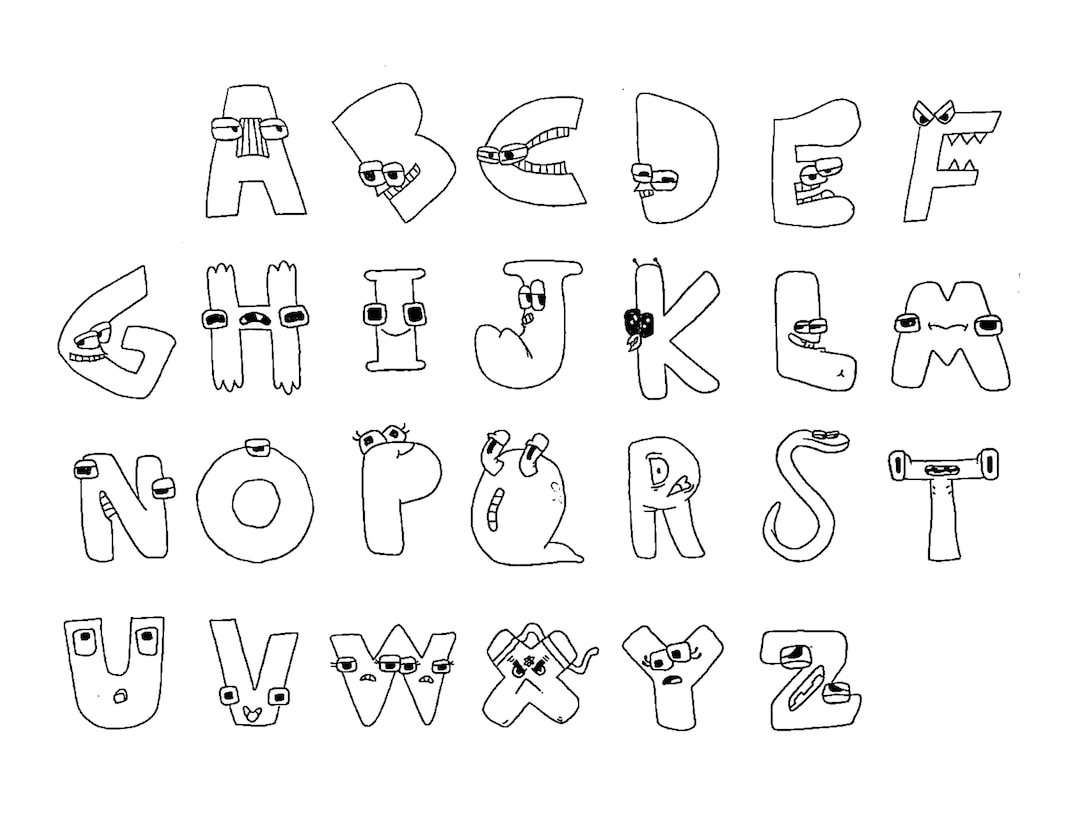 letter coloring pages
