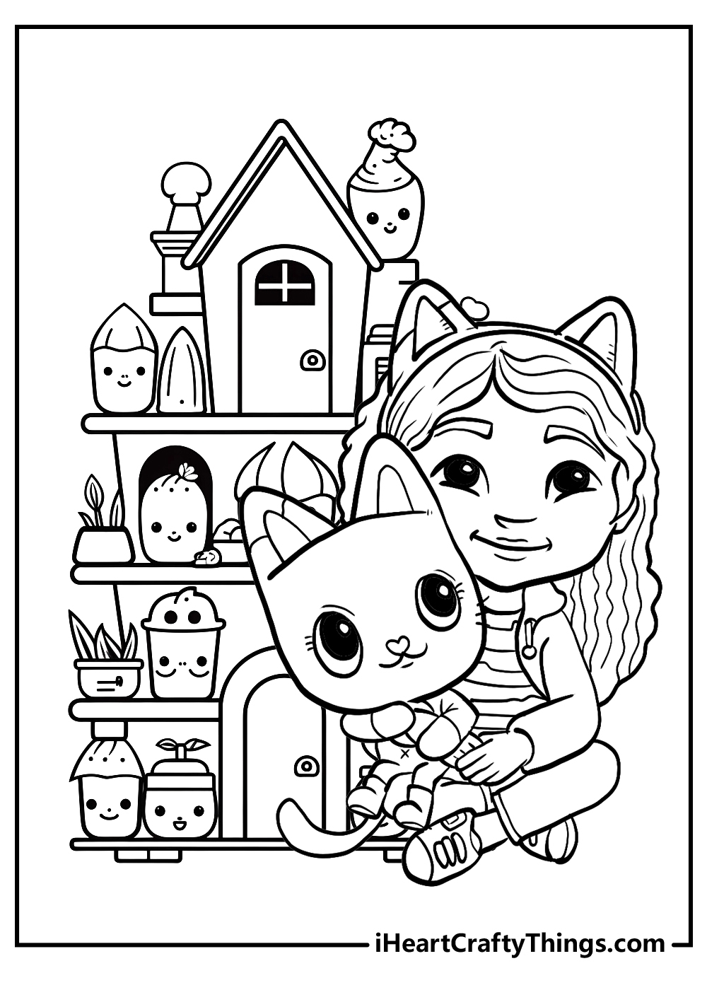 gabby dollhouse coloring pages