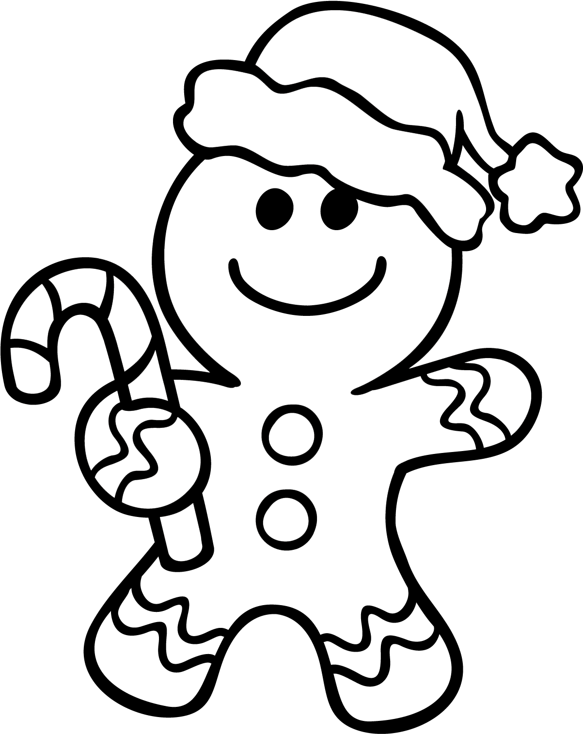 gingerbread man coloring page