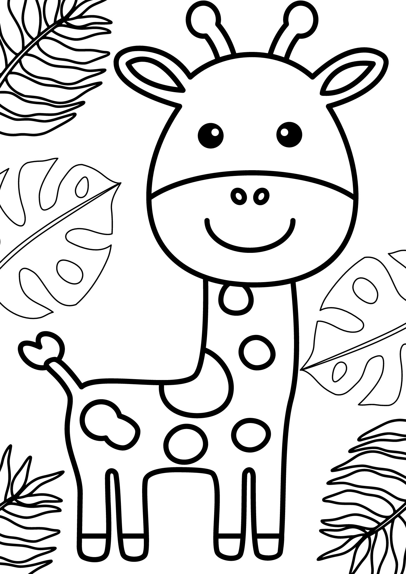 giraffe coloring pages