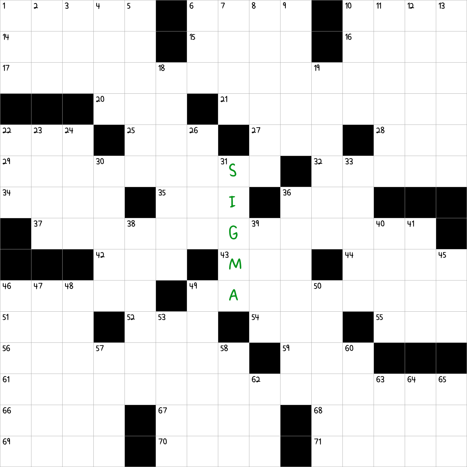 Greek Letter That Represents Summation NYT Crossword Clue January 21 2025