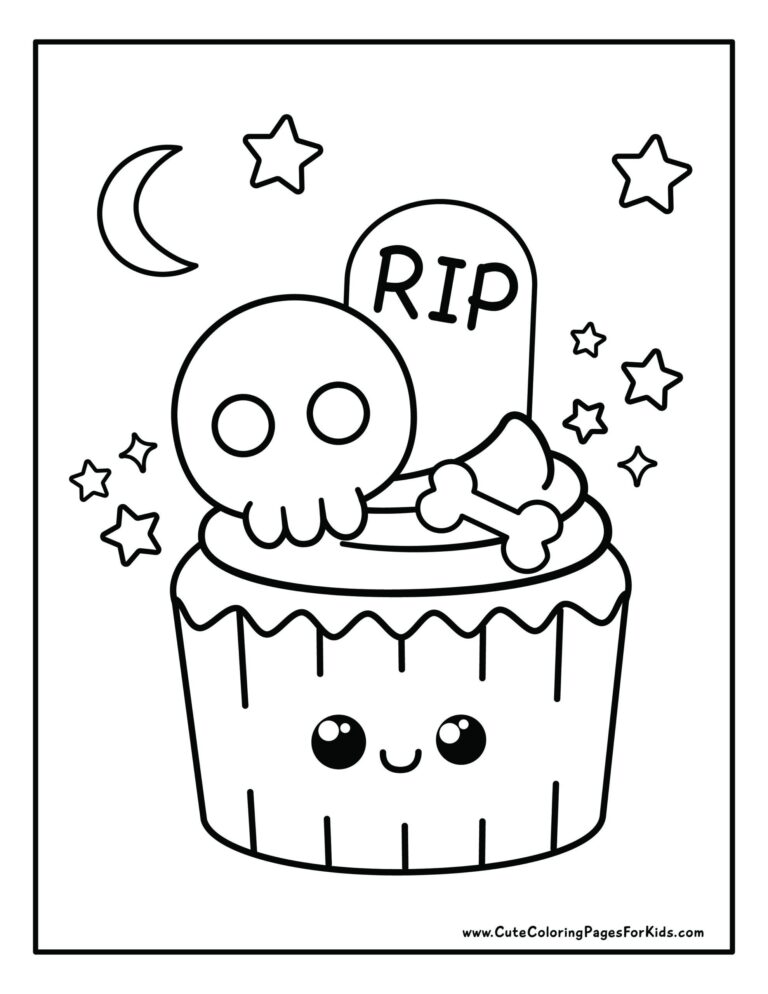 Halloween Candy And Treats Coloring Pages Free Printable Cute Coloring Pages For Kids