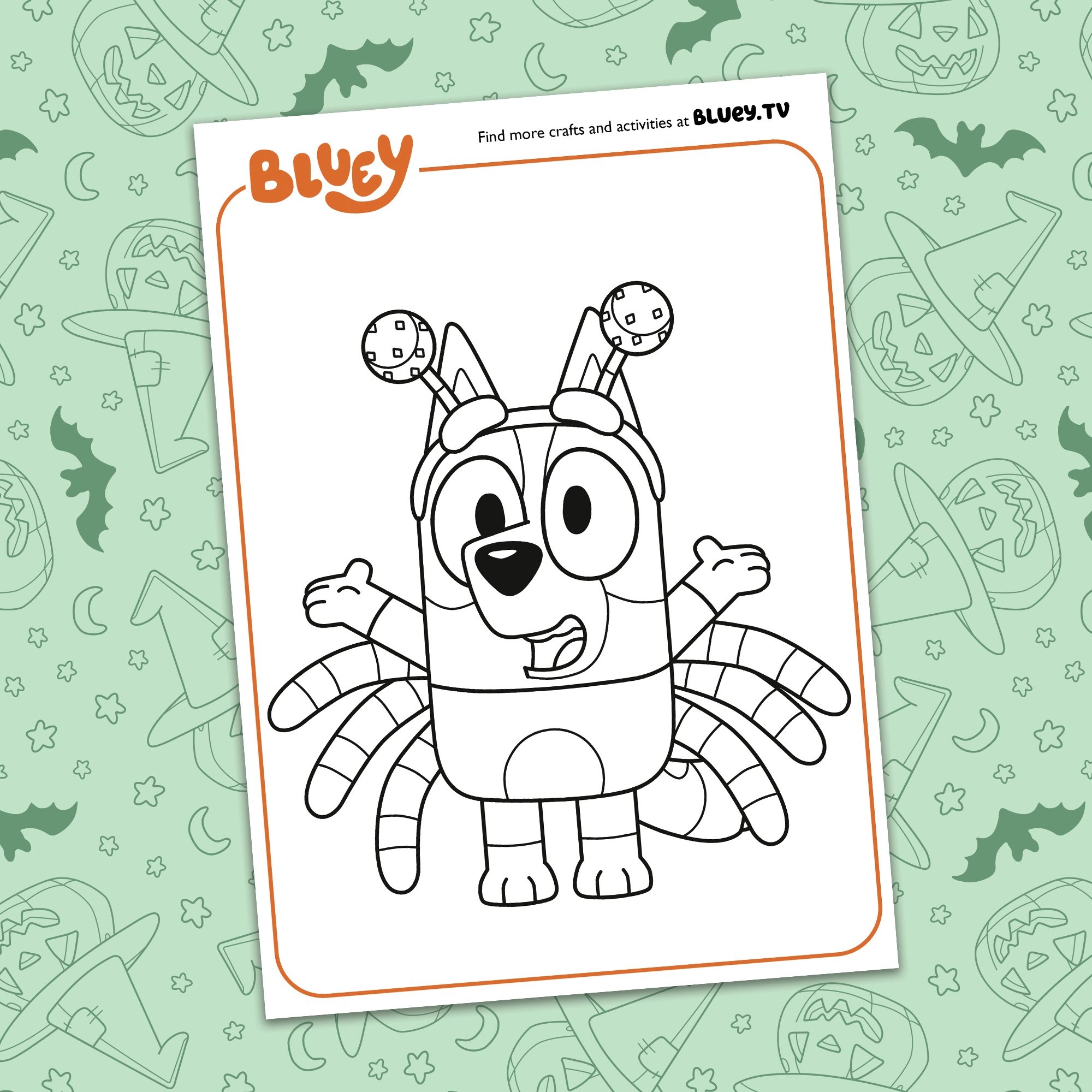 Halloween Costume Colouring Sheets Bluey Official Website Halloween Costume Colouring Sheets Bluey Official Website