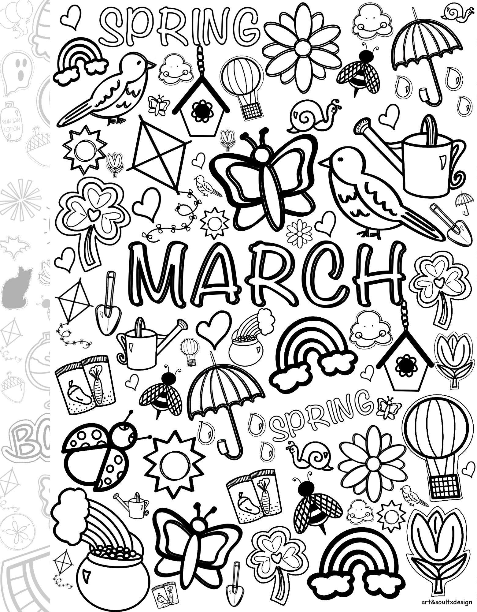 march coloring pages