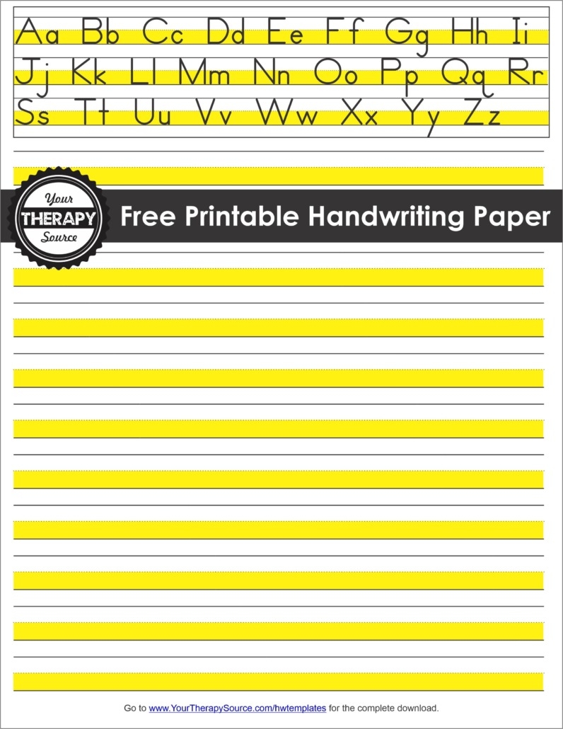handwriting paper printable pdf