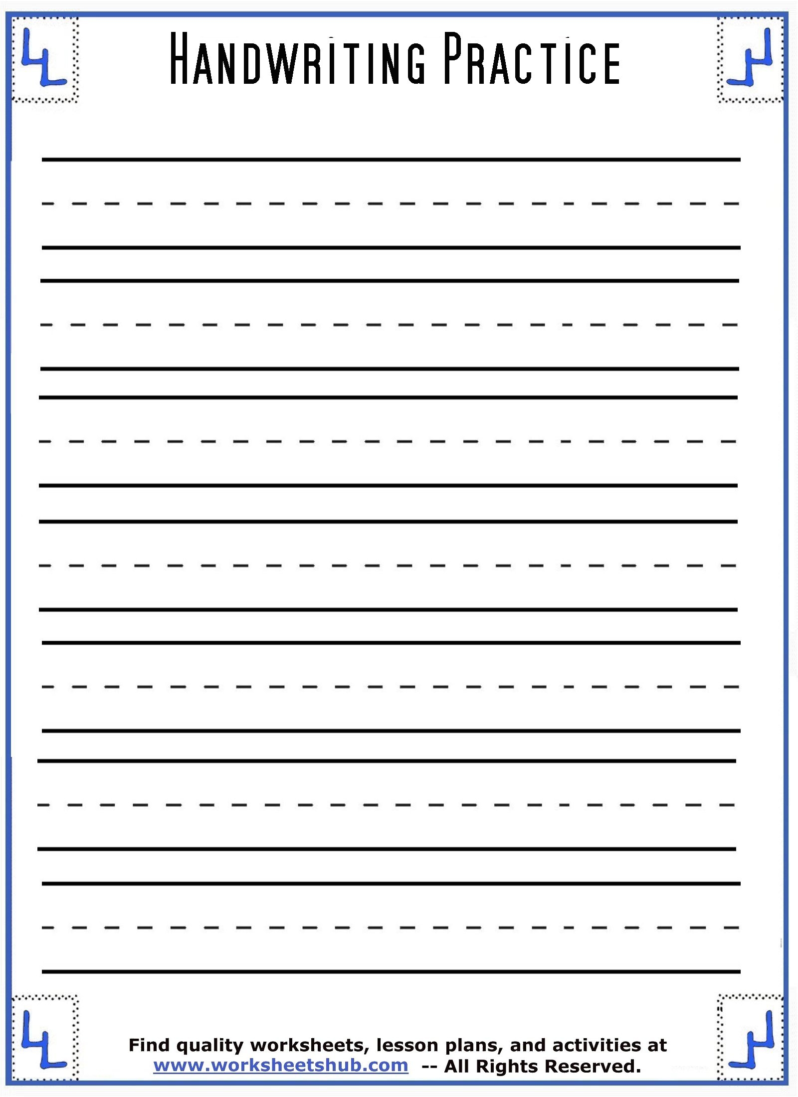 free printable handwriting paper