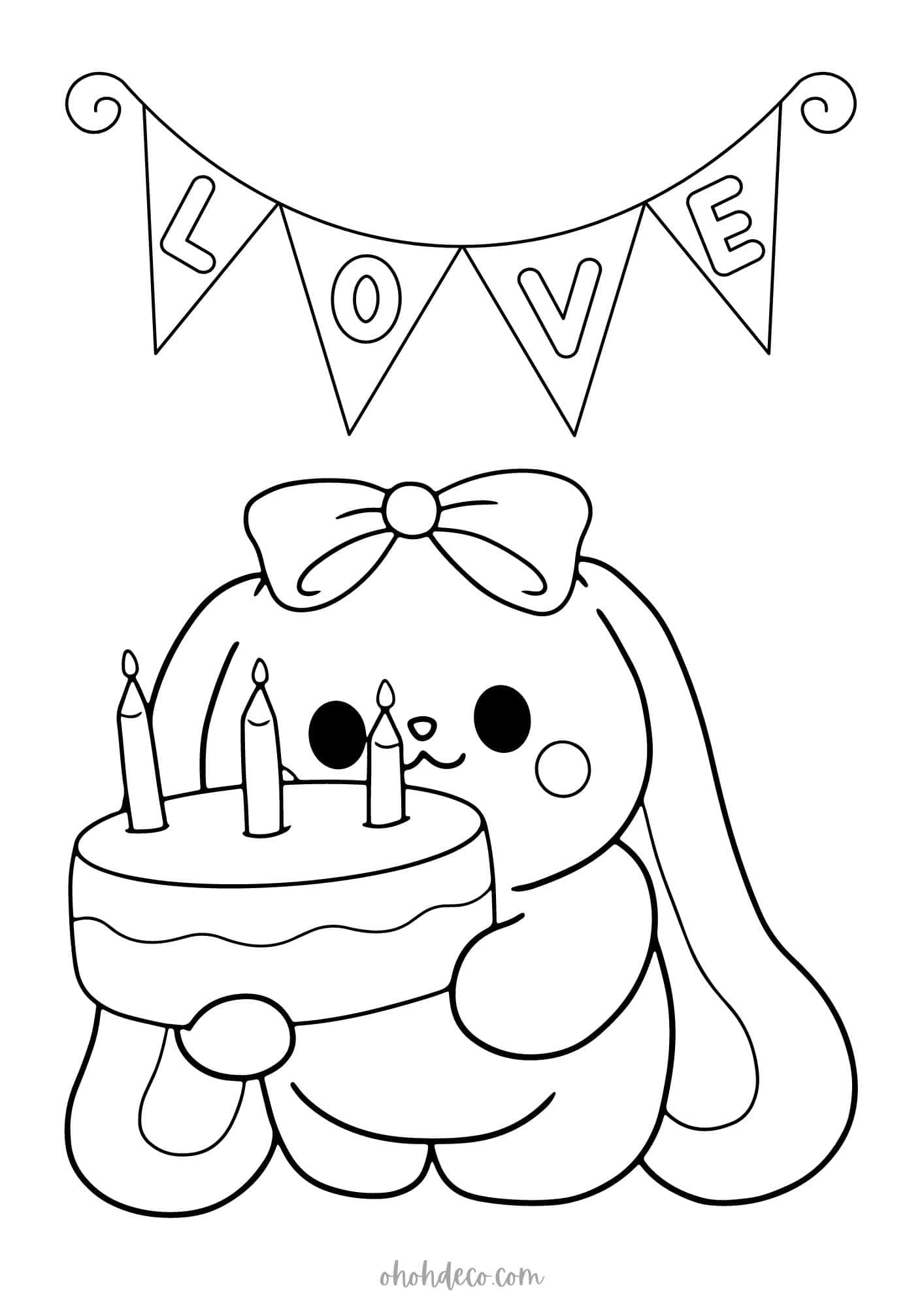 happy birthday coloring page