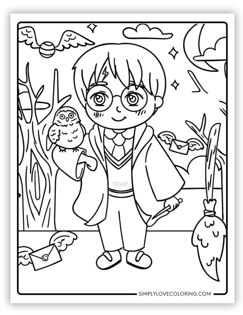 harry potter coloring page