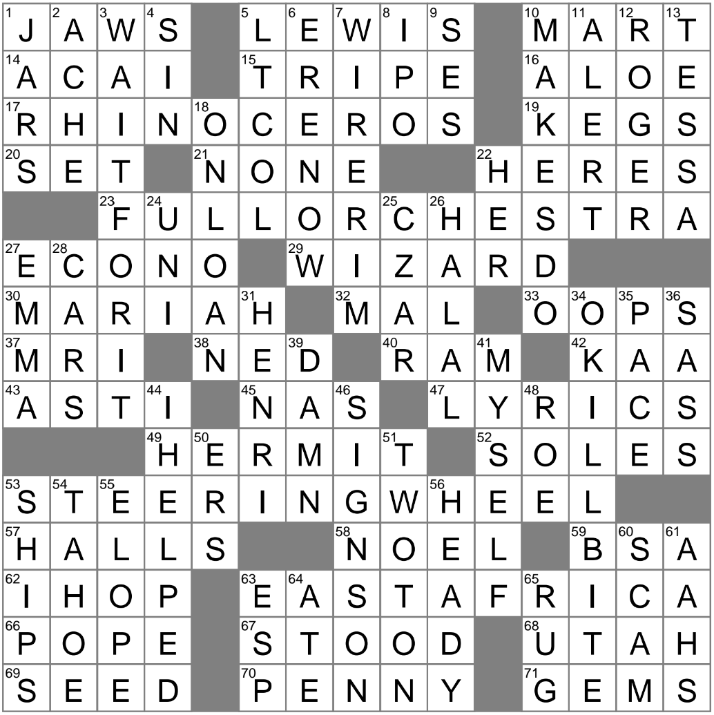 Heretofore Crossword Clue Archives LAXCrossword