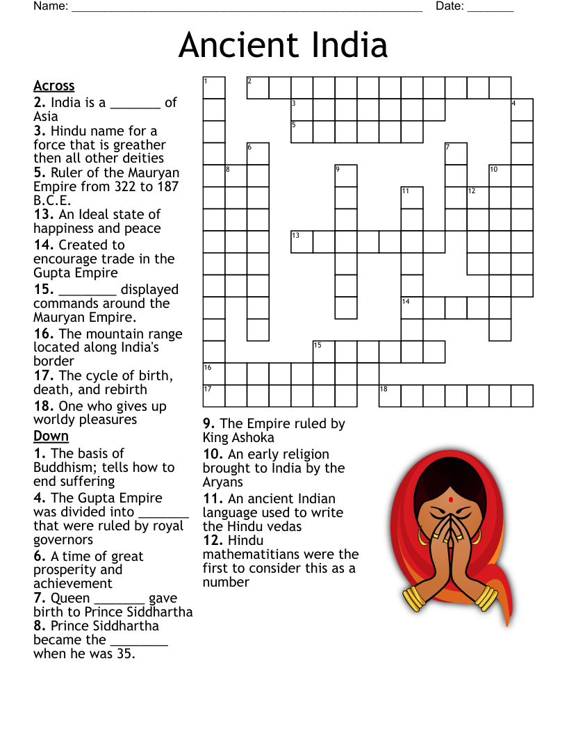 Hindu Puzzle Crossword WordMint