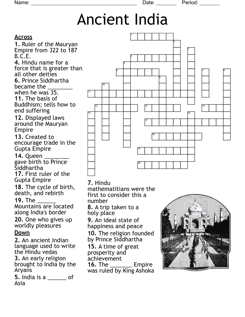 Hindu Puzzle Crossword WordMint