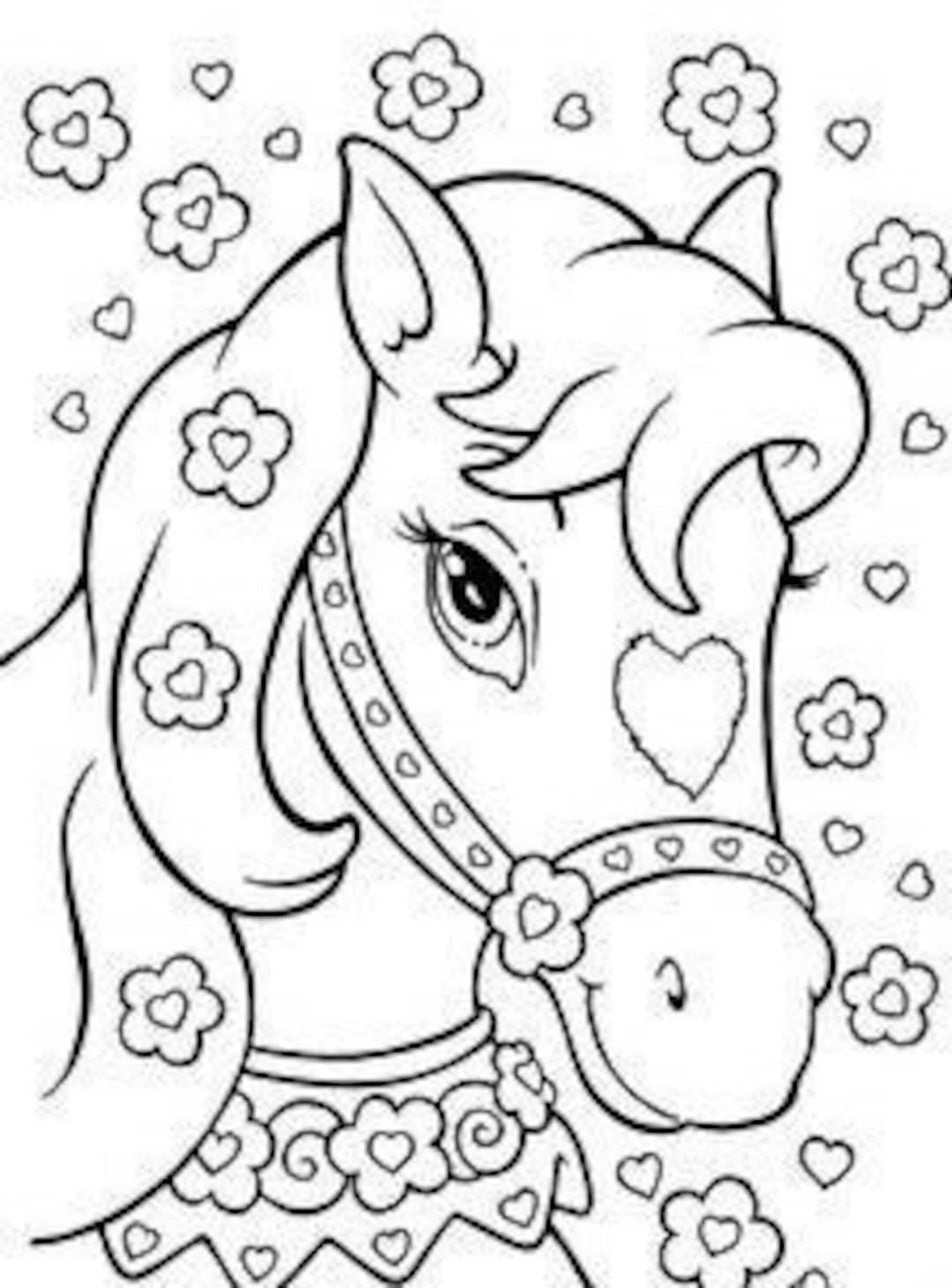 Horse Coloring Page Etsy Horse Coloring Page Etsy