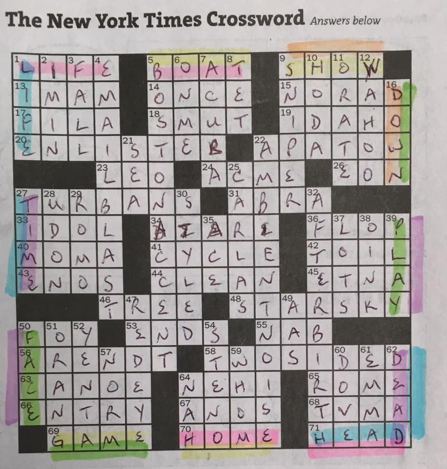 onward nyt crossword