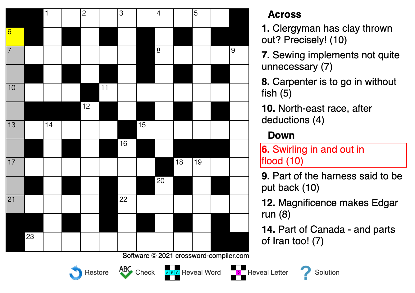 in with crossword clue