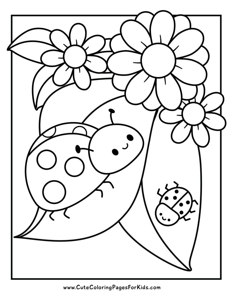 Insect Coloring Pages 12 Cute Bug Pictures To Color Cute Coloring Pages For Kids