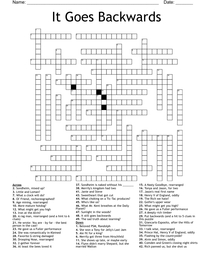 go by crossword