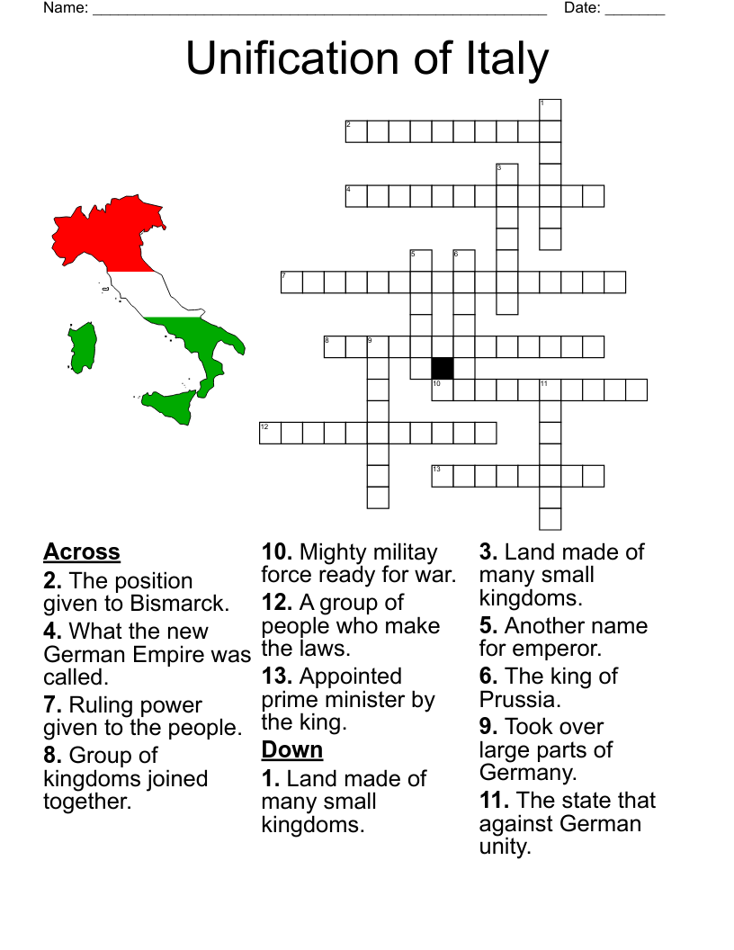Italy Crossword WordMint