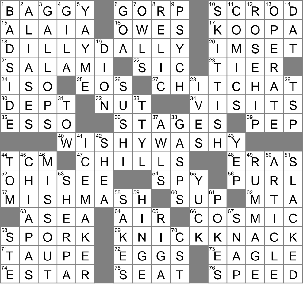 knitting stitch crossword clue