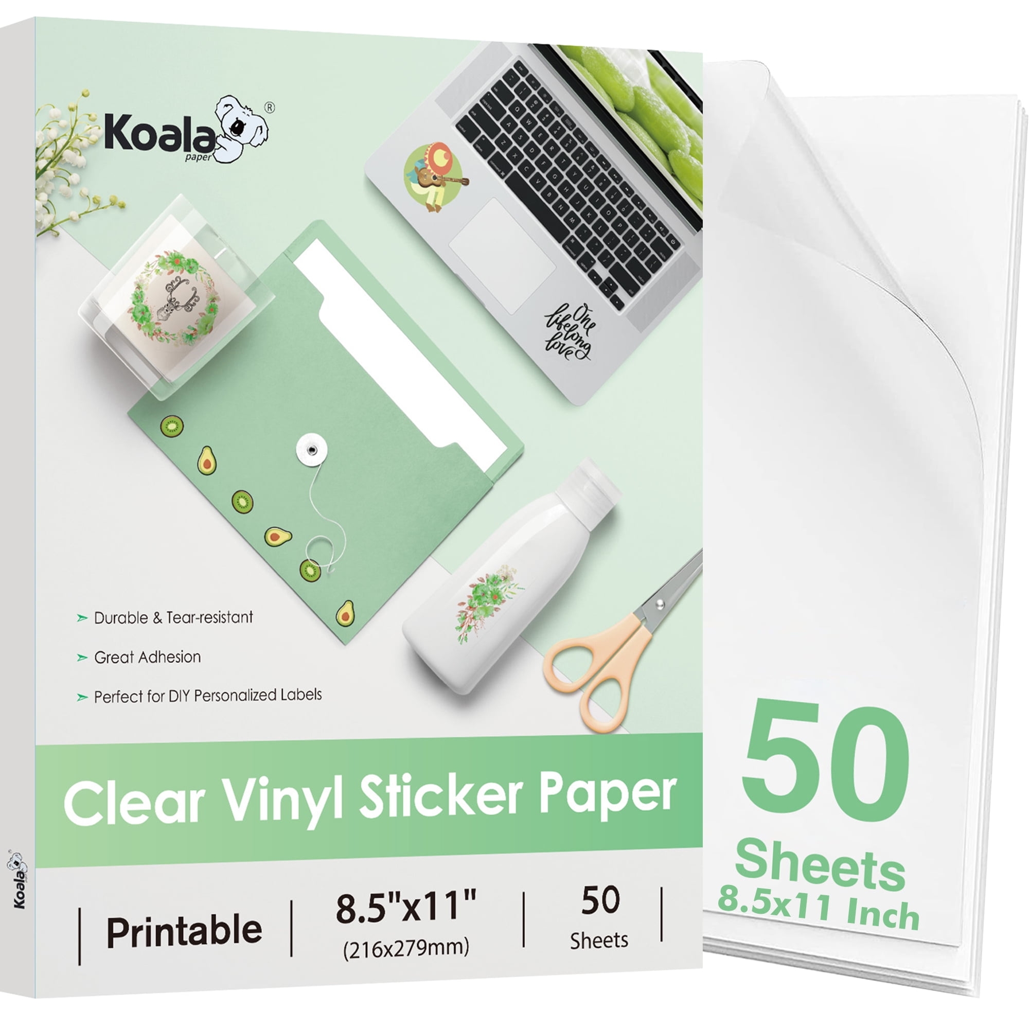 clear printable sticker paper