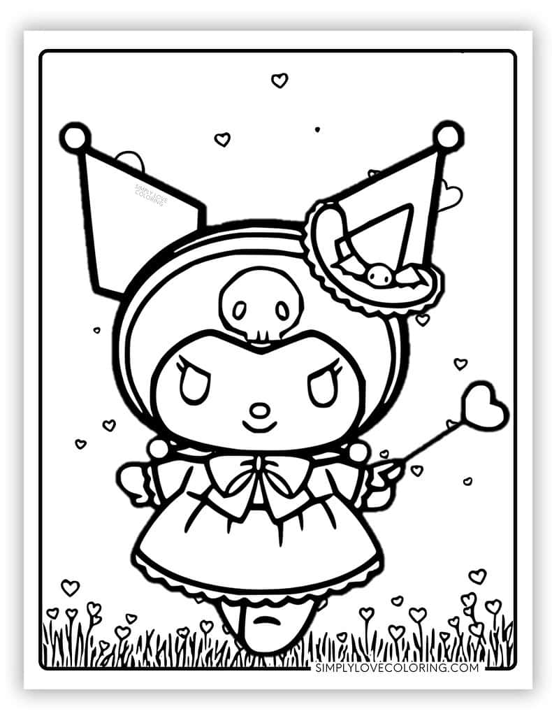 kuromi coloring page