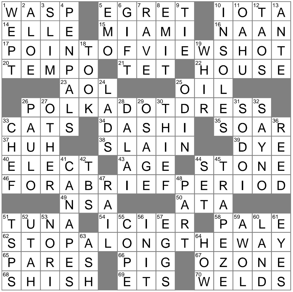 LA Times Crossword 10 Dec 24 Tuesday LAXCrossword