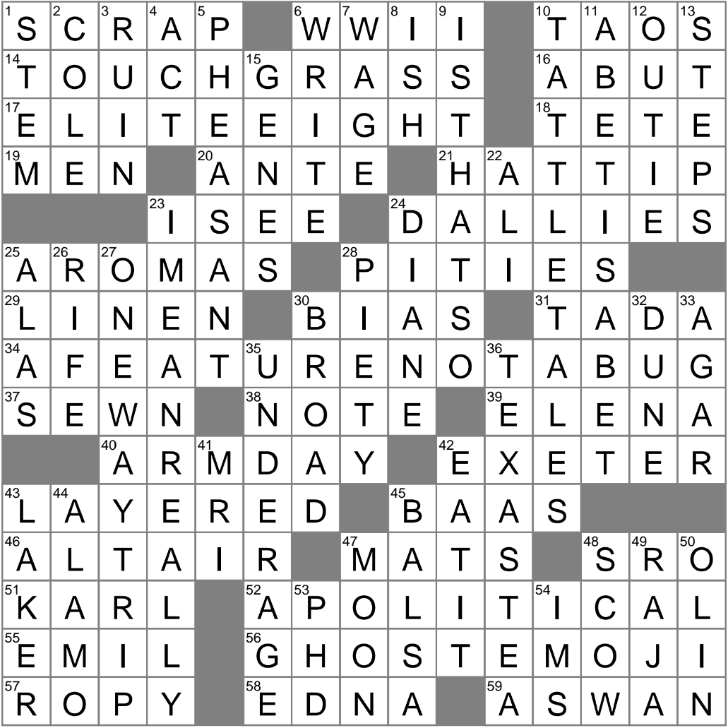half moon or happy baby crossword