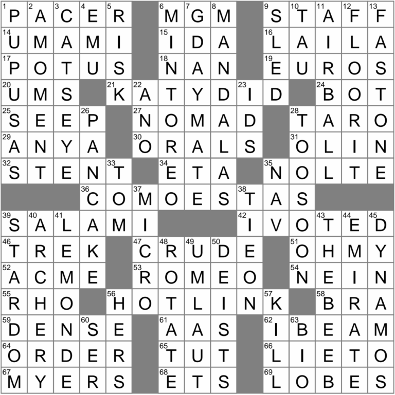 LA Times Crossword 19 Apr 24 Friday LAXCrossword