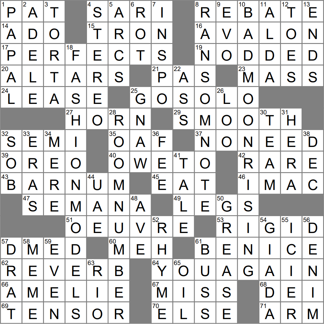 LA Times Crossword 28 Mar 24 Thursday LAXCrossword