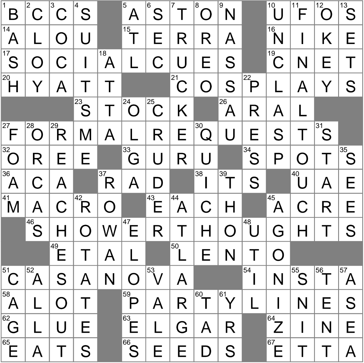 LA Times Crossword 29 Jun 23 Thursday LAXCrossword