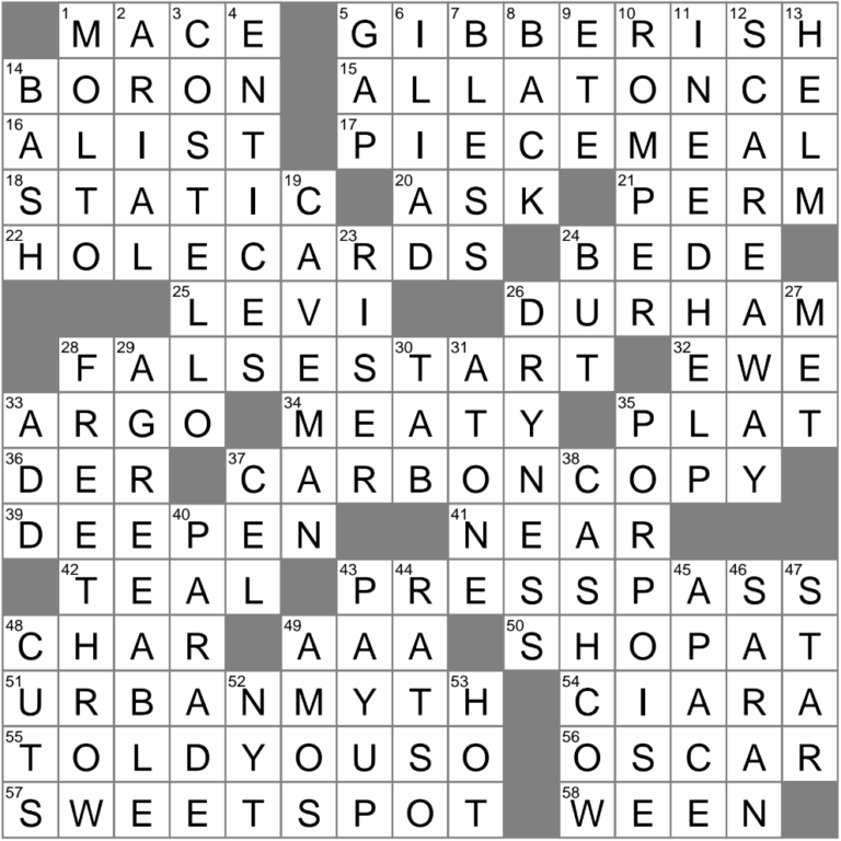 LA Times Crossword 3 May 25 Saturday LAXCrossword