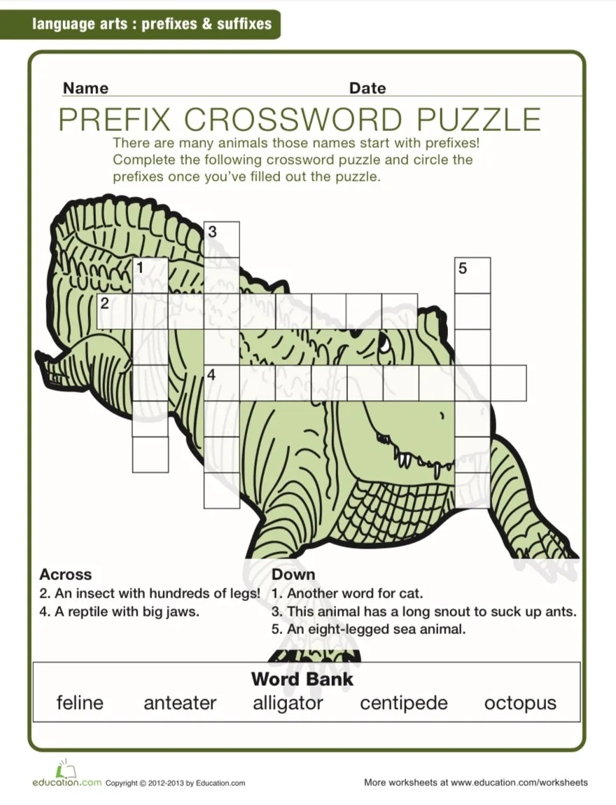Language Arts Prefixes Suffixes Name Date StudyX