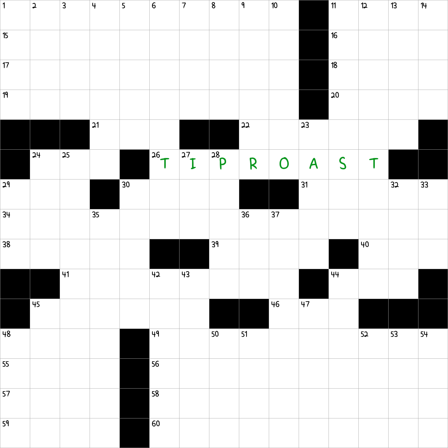 lean crossword puzzle clue