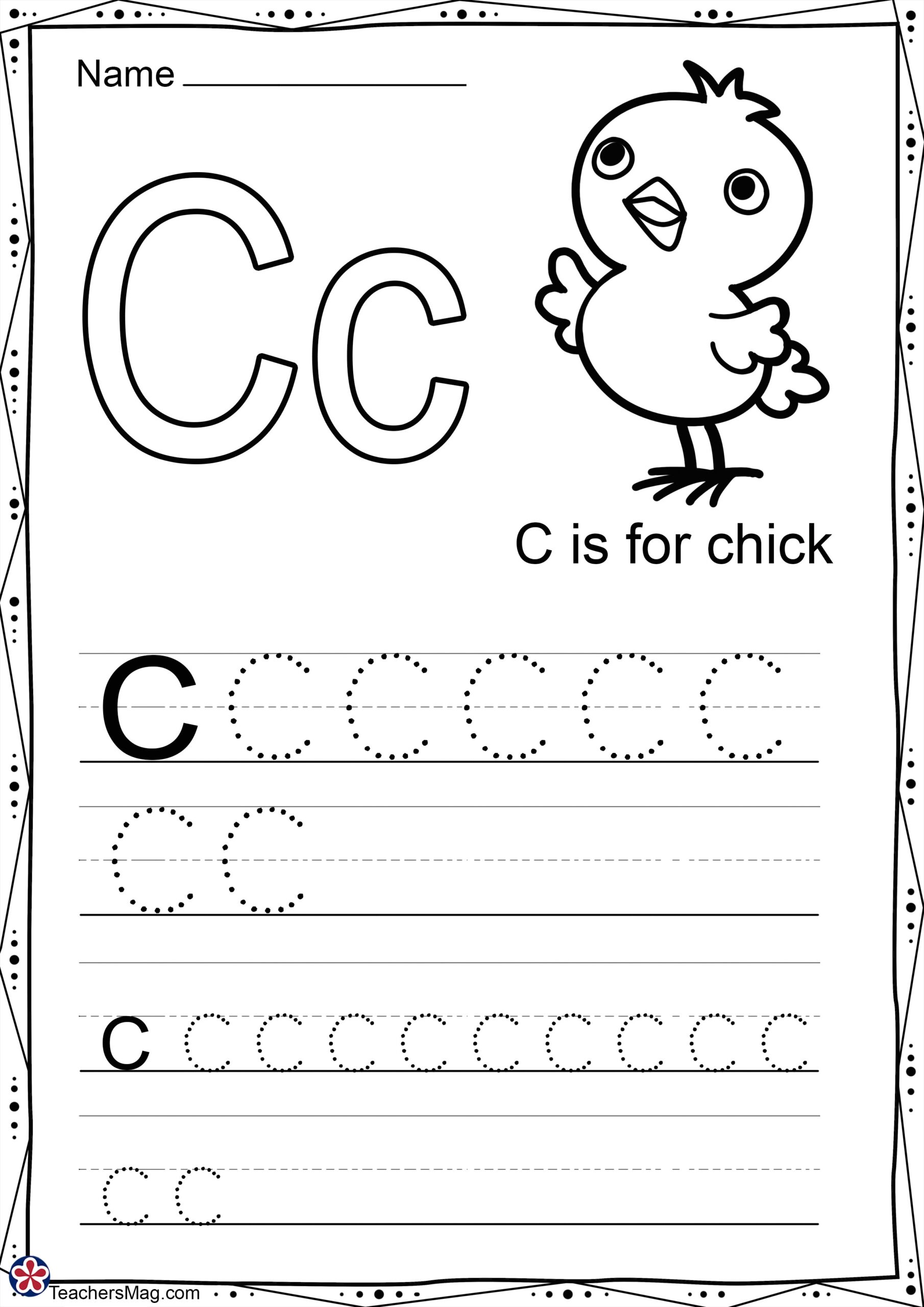 preschool letter worksheets