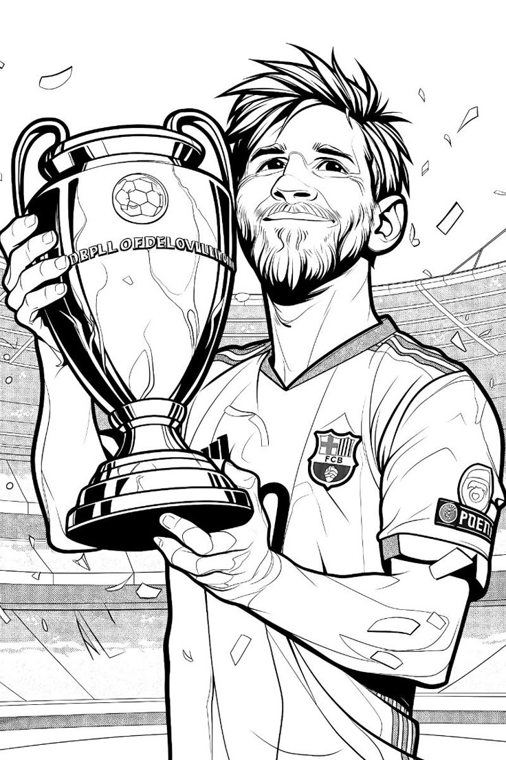 messi soccer coloring pages