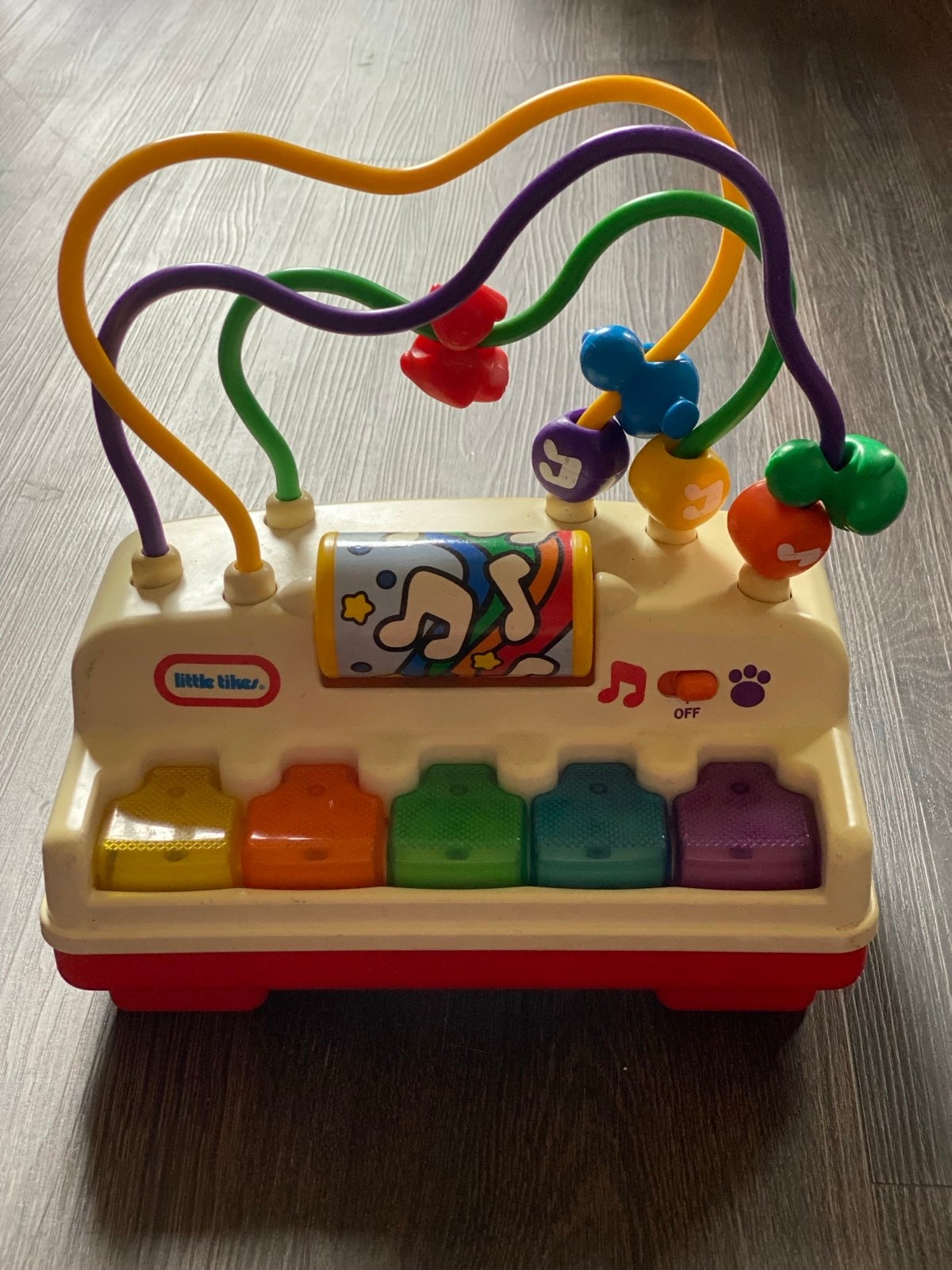 Little Tikes Melody Beads Player Piano Toy Animal Voices Lights Barking Works