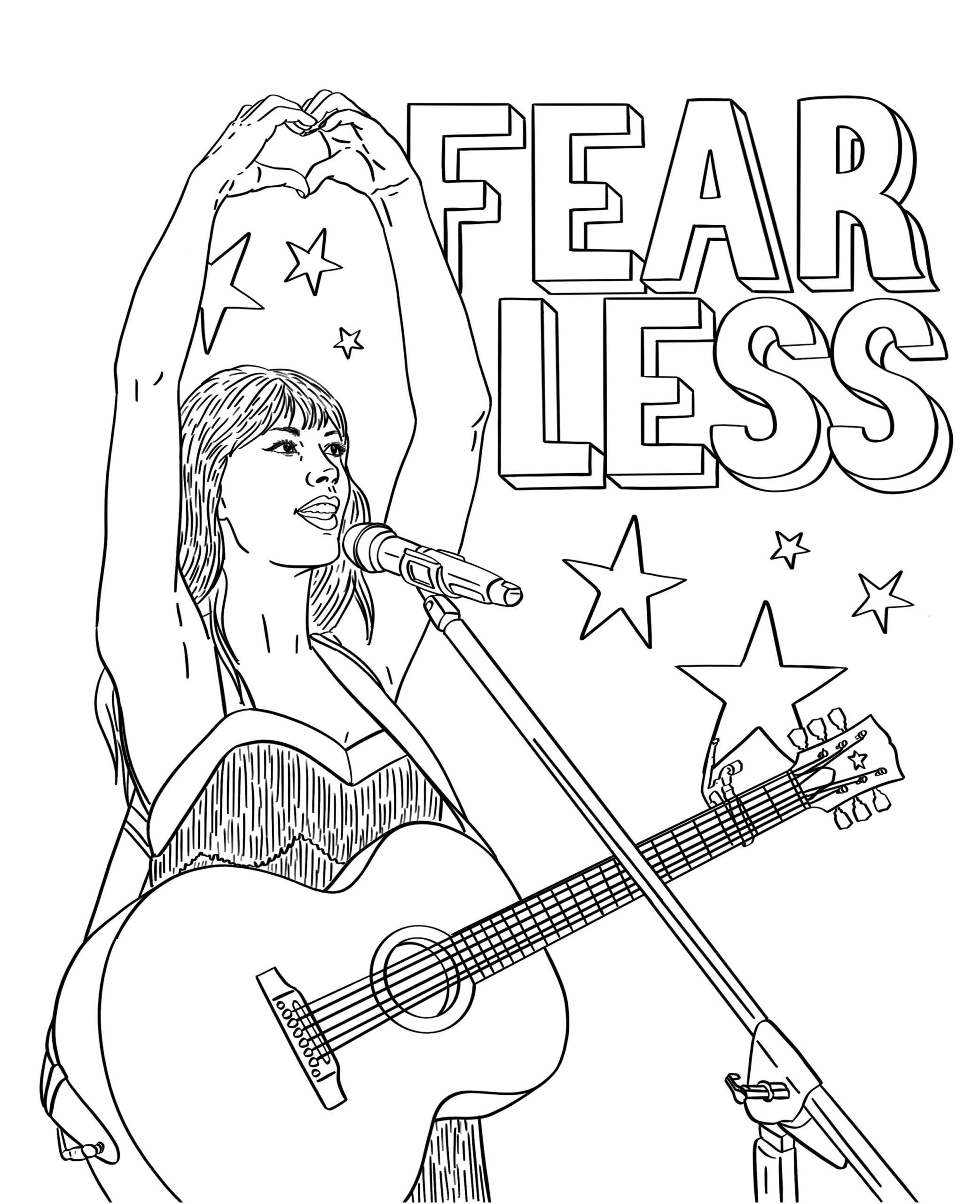taylor swift coloring page