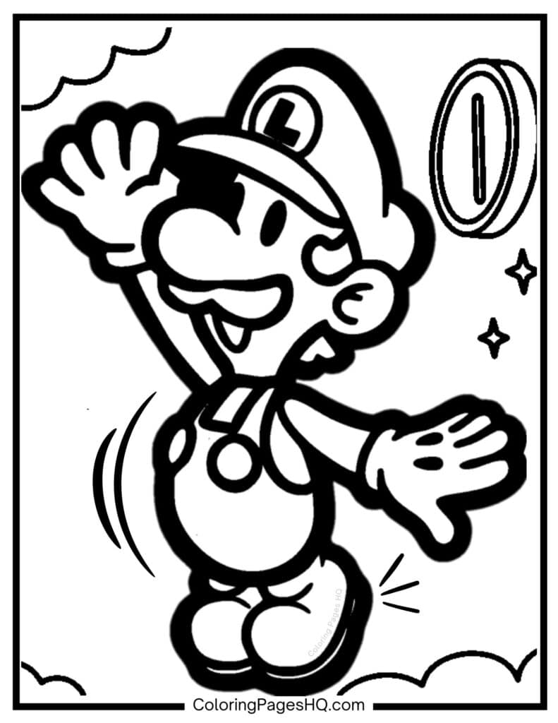 luigi coloring pages