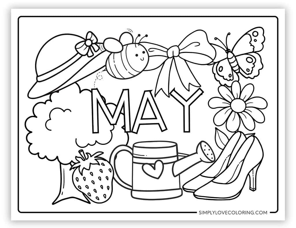 May Coloring Pages Free PDF Printables Simply Love Coloring May Coloring Pages Free PDF Printables Simply Love Coloring