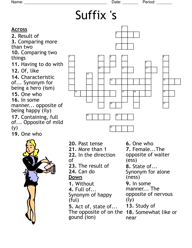 Menu Crossword WordMint