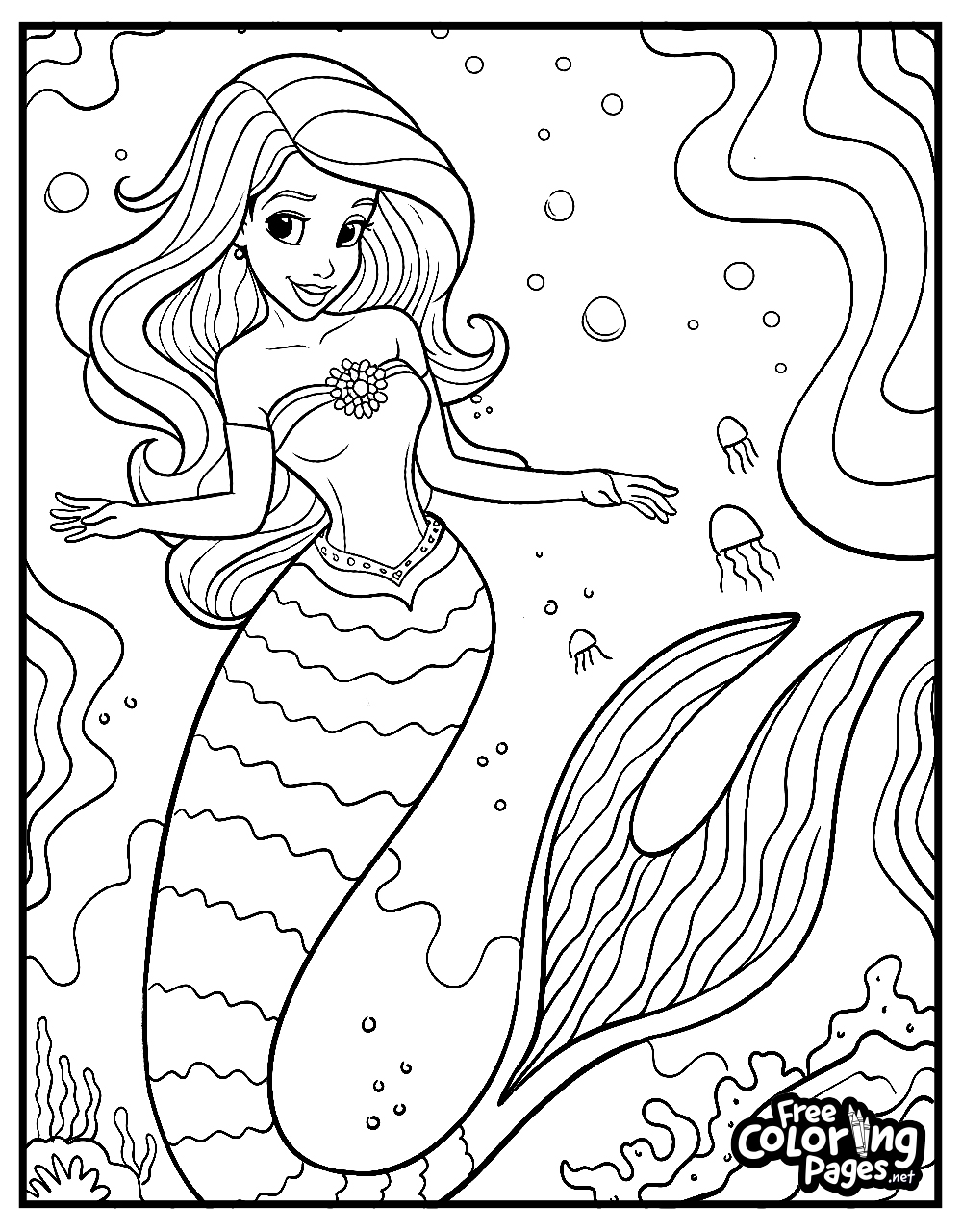 ariel coloring pages