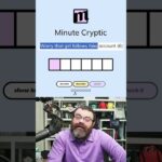 Minute Cryptic Jan 19th 2025 wordgames crypticcrossword crossword YouTube
